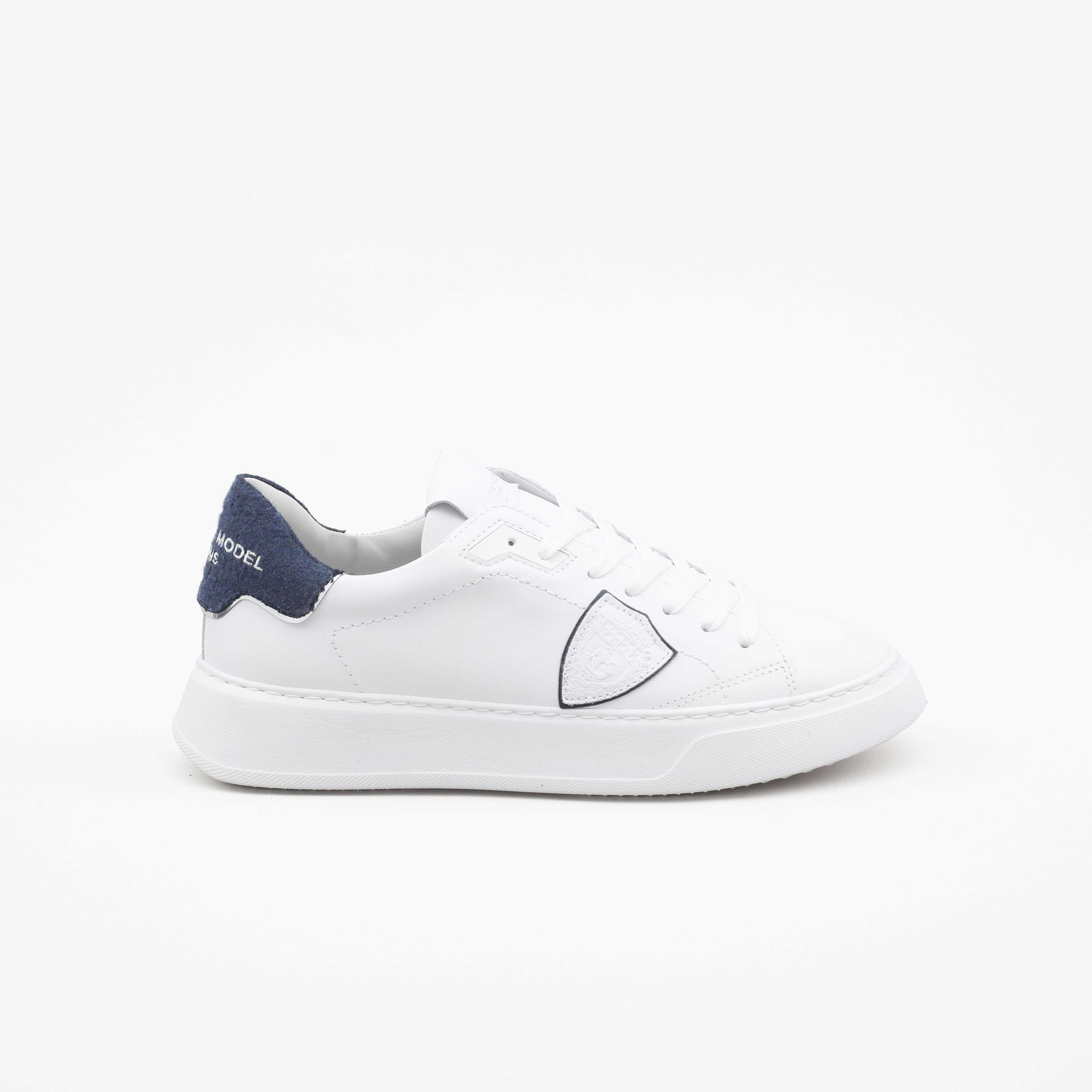 Sneakers BTLU VLL1 Temple Low Man uomo PHILIPPE MODEL Bianco Blu